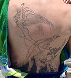 Troy Galloway back tattoo